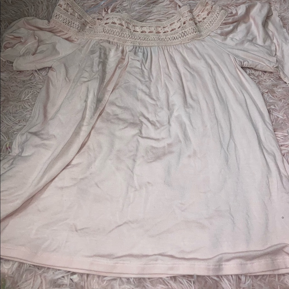 Pink fringe shirt